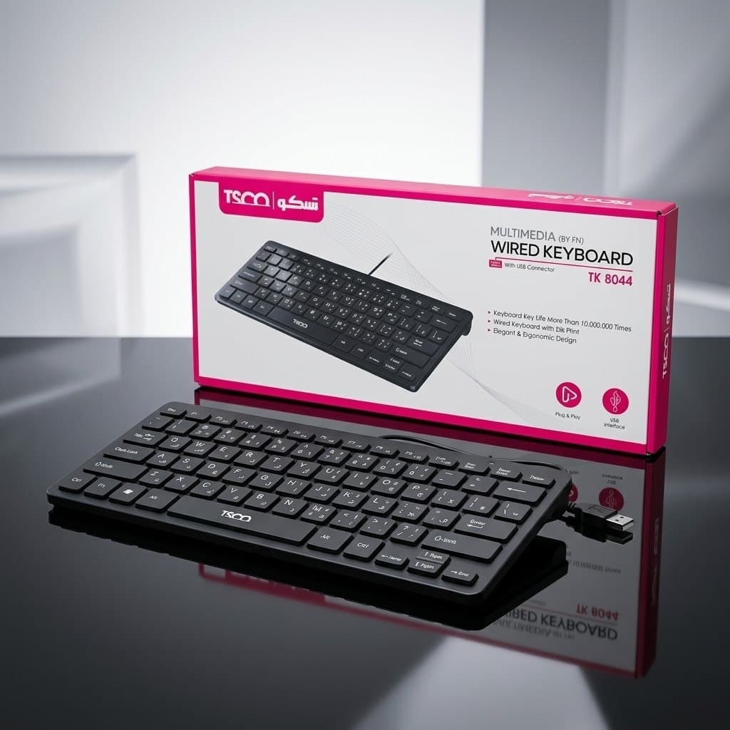 کیبورد با سیم تسکو مدل TK8044 سوییچ ممبران — تصویر ۶