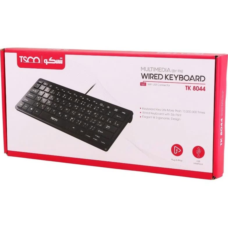 کیبورد با سیم تسکو مدل TK8044 سوییچ ممبران — تصویر ۳