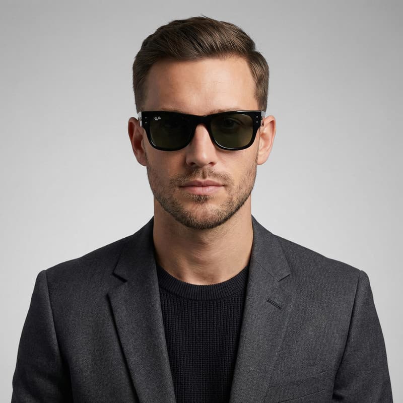 عینک آفتابی ویفرر (Wayfarer) ری بن مدل RB0840S-901-31 — تصویر ۴