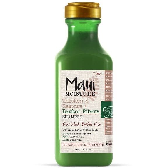 شامپو مائویی Maui ضد ریزش مدل Thicken And Restore فیبر بامبو حجم 385 میل