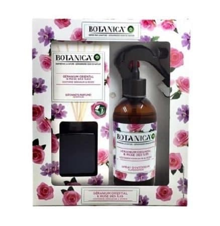 پک دو عددی اسپری خوشبو کننده هوا Air Wick مدل Botanica رایحه گل رز و گل شمعدانی شرقی حجم 236 میل و 80 میل