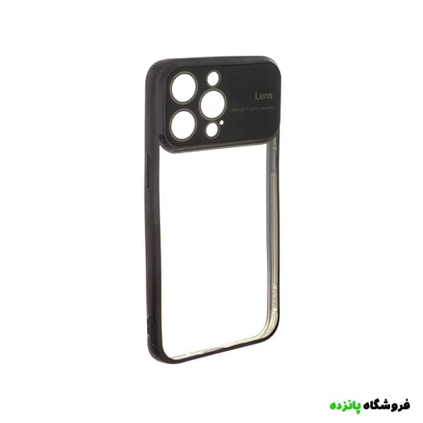 قاب دور رنگی آیفون 15 پرو مکس محافظ لنز شیشه ای – مشکی — تصویر ۲