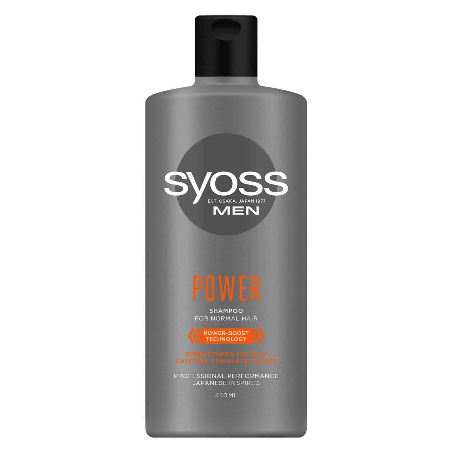 شامپو سایوس Syoss مردانه مناسب انواع مو مدل Power حجم 500 میل