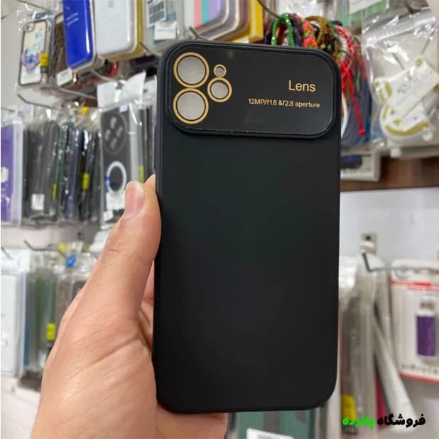 قاب آیفون 11 محافظ لنز شیشه ای – مشکی