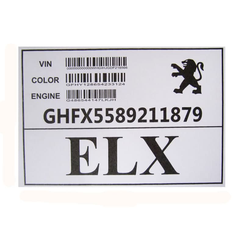 برگه خودرو طرح بارکد پژو ELX کد 2136 — تصویر ۵