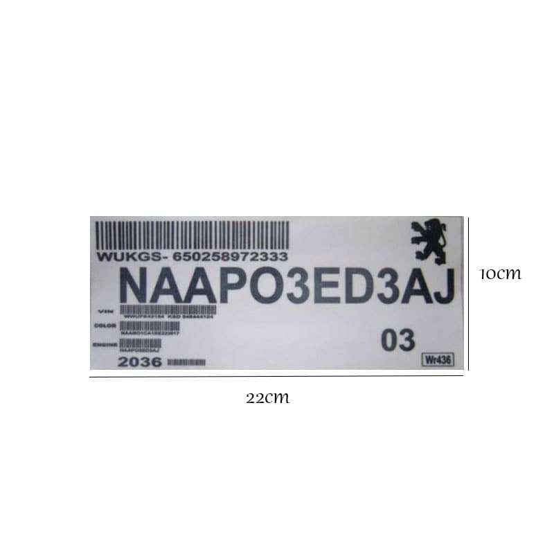 برچسب شیشه طرح بارکد پژو کد 2134 — تصویر ۸