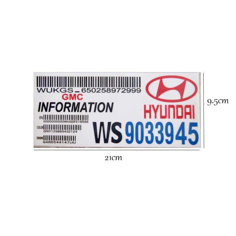 برچسب شیشه طرح هیوندای WS کد 2071 — تصویر ۸