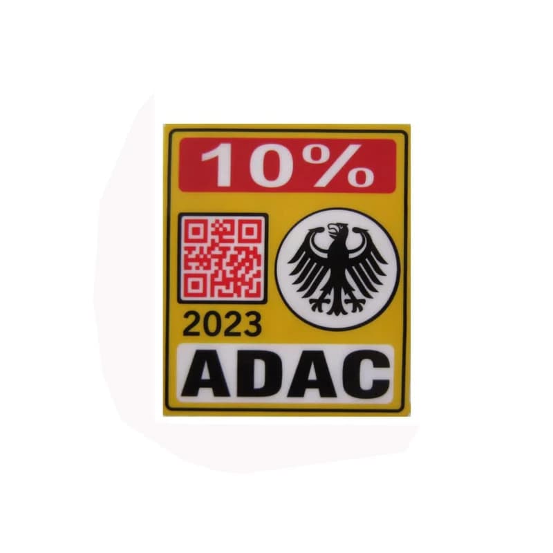برچسب شیشه طرح آداک 10% بارکد دار کد 2056