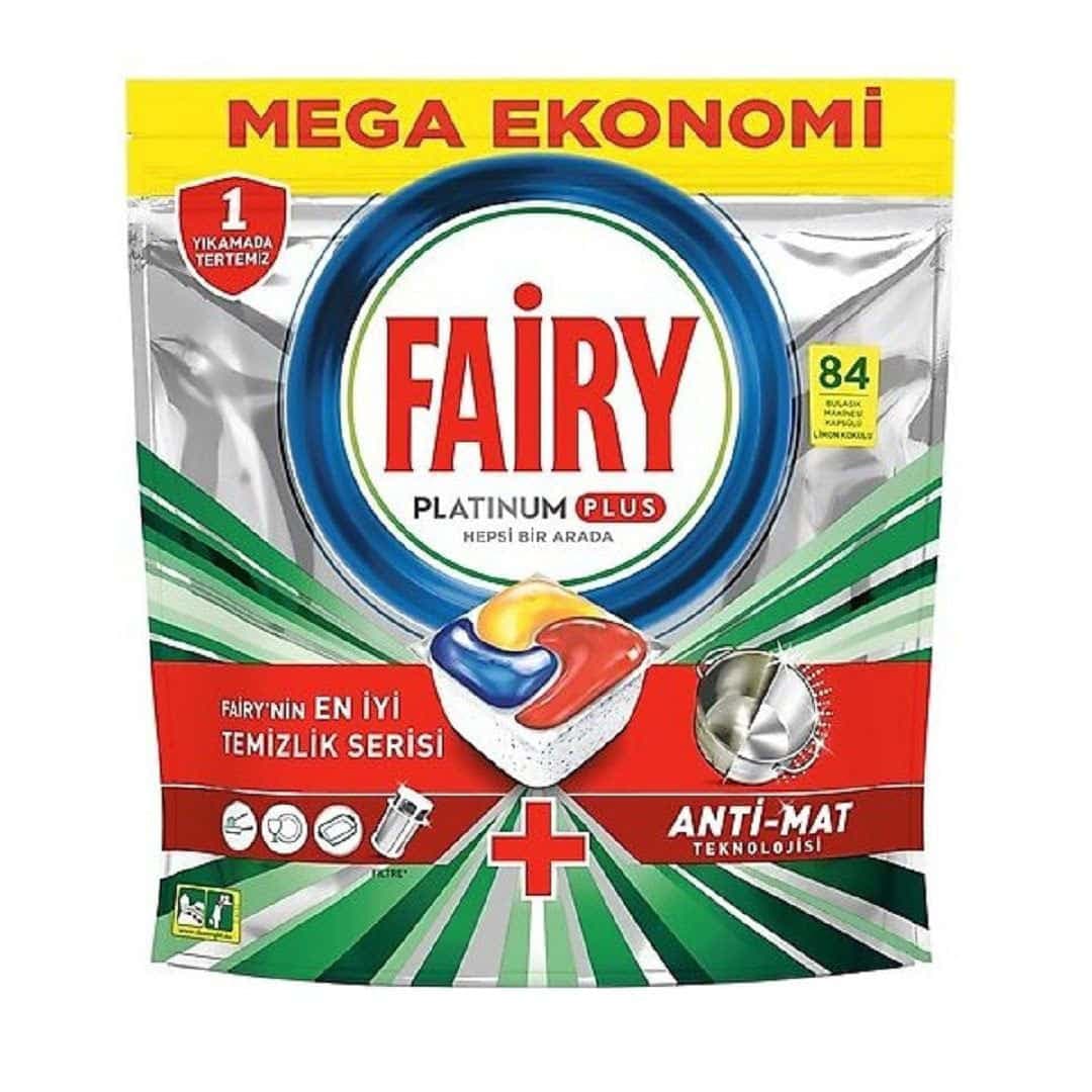 قرص ظرفشویی فیری Fairy مدل Platinum Plus بسته 84 عددی — تصویر ۴