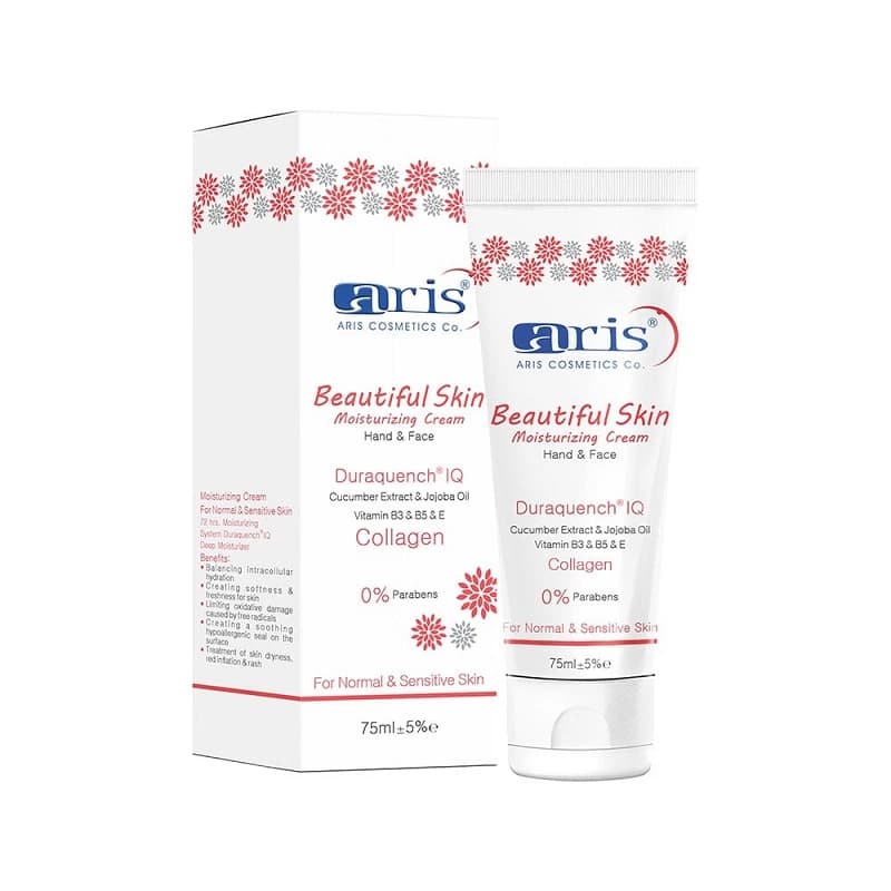 کرم مرطوب کننده آریس مناسب پوست نرمال و حساس حجم 75mL