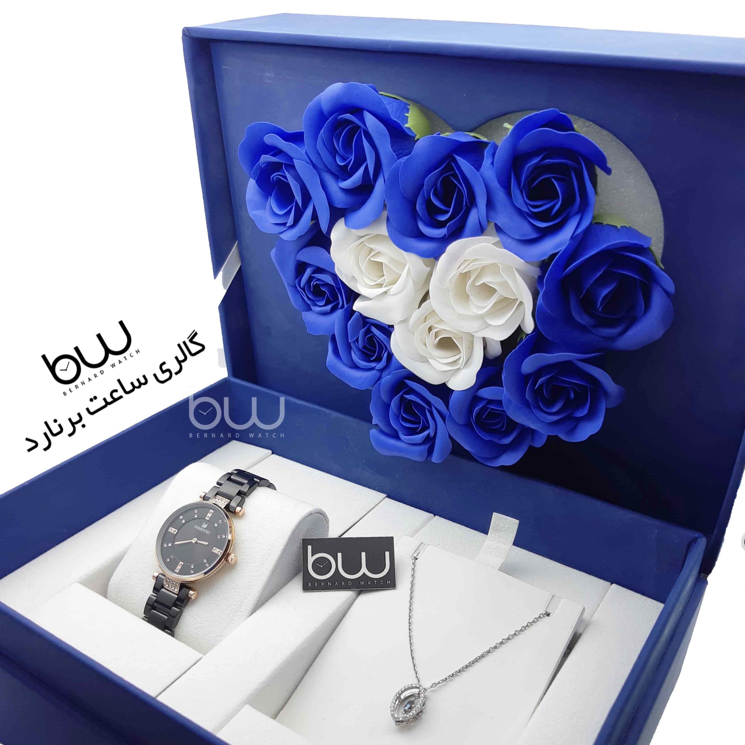 ست ساعت و گردنبند زنانه سواروسکی مدل SWAROVSKI 6789D