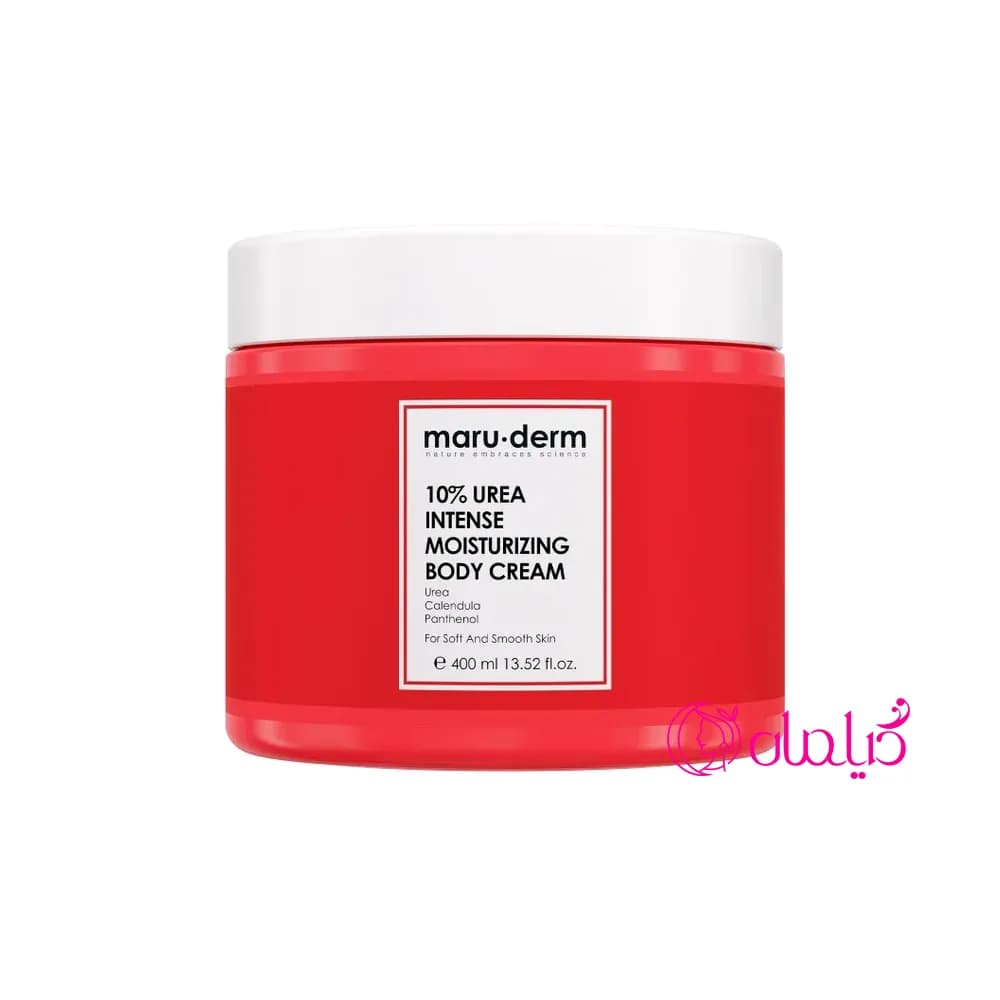 کرم مرطوب کننده بدن مارودرم قرمز | 10% UREA | حجم 400 میل — تصویر ۴