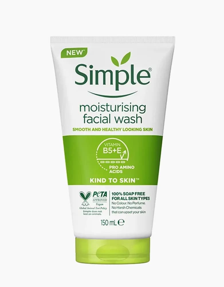 ژل شستشو صورت سیمپل Simple مدل moisturising | حجم 150 میل — تصویر ۴