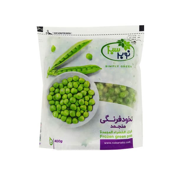 نوبر سبز نخود فرنگی منجمد 400 گرم