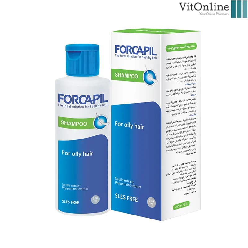 شامپو فورکاپیل مدل Sulfate Free مناسب موهای چرب حجم 200 میلی لیتر