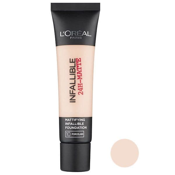LOREAL INFALLIBLE 24h MATTE کرم پودر لورال سری اینفالیبل شماره 10 — تصویر ۴