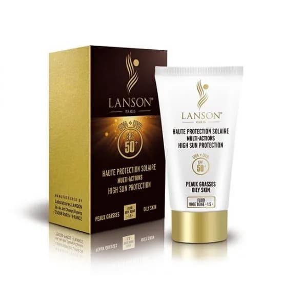 کرم ضدآفتاب لانسون 1.5 – رز بژ / LANSON Multi-Actions Oily Skin 1.5 Rose Beige SPF 50 — تصویر ۳