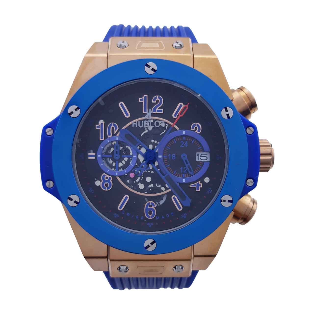ساعت مچی مردانه هابلوت مدل Hublot Unico Blue Gold 1526V