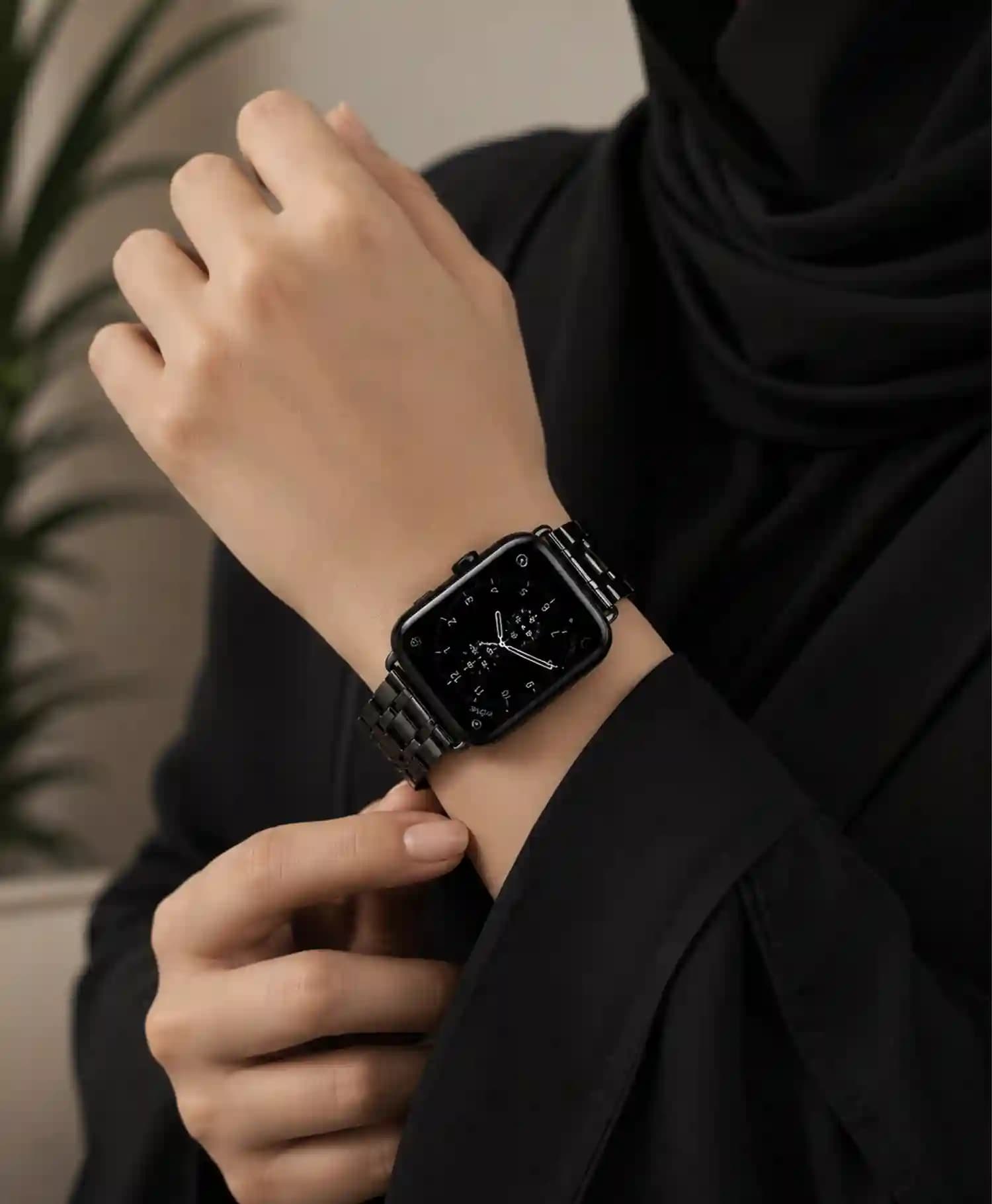 بند اپل واچ استیل لیدی 7 Bead سایز ۳۸ – ۴۰ — تصویر ۵