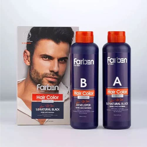 شامپو فاربن رنگ مشکی طبیعی 0-1 — تصویر ۳