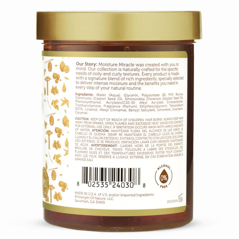 ژل حالت دهنده و نگهدارنده قوی کرچک و جوجوبا آفریکن پراید African Pride Moisture Miracle Black Castor & Jojoba Oil Max Hold Styling Gel — تصویر ۶