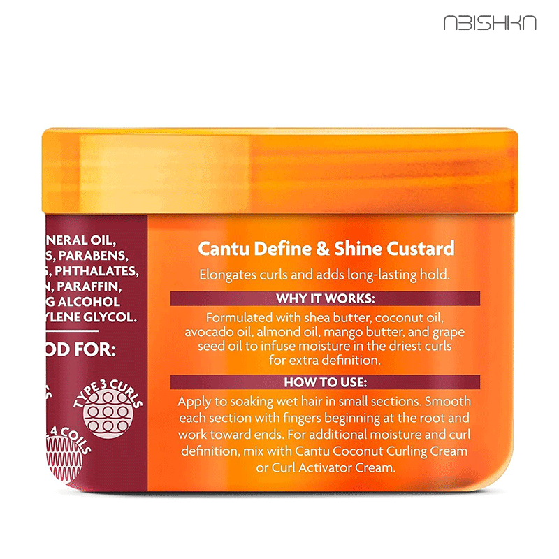 کاسترد حالت دهنده و فیکس کننده کنتو Cantu Define & Shine Custard — تصویر ۴