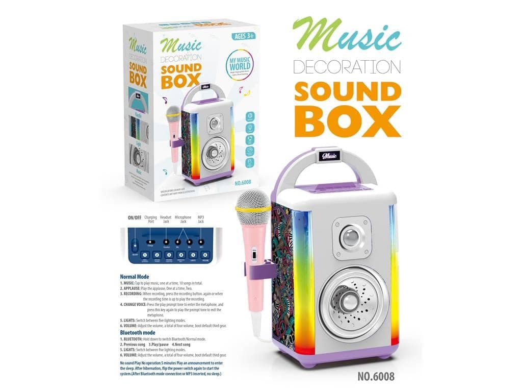 اسپیکر بلوتوثی قابل حمل sound box میکروفون دار آیتم 6007 — تصویر ۶