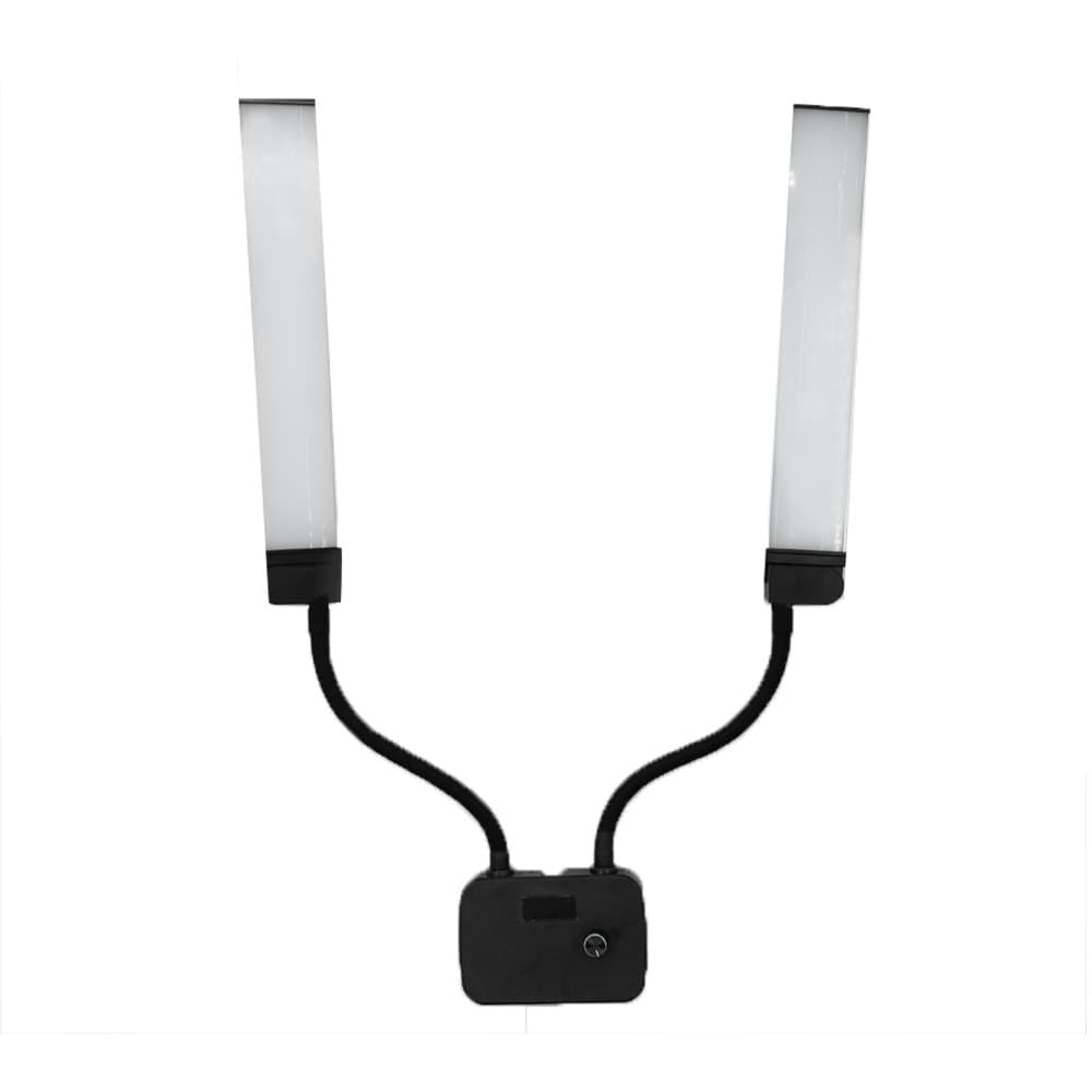 نور ال ای دی دو بازو (شاخ گوزنی) Double Arm Light Fill Light (همراه با کیف و سه پایه)