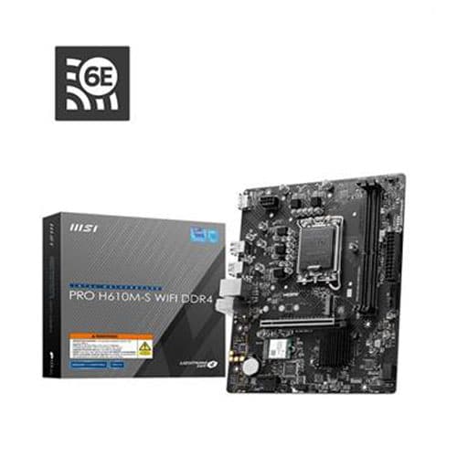 MSI PRO H610M-S Wi-Fi DDR4 mATX LGA 1700 Motherboard