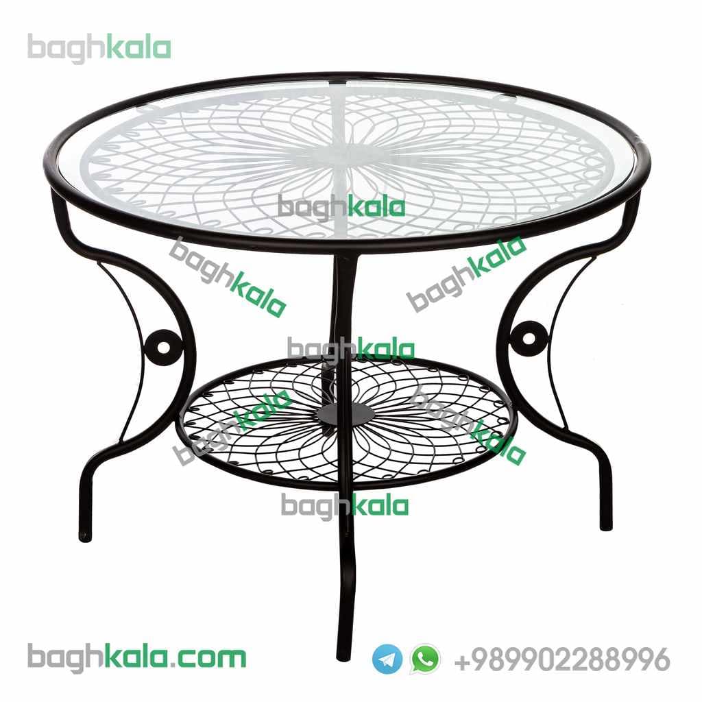 میز فرفورژه قطر 80