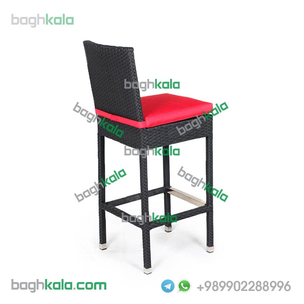صندلی بار حصیری گل ابری — تصویر ۸