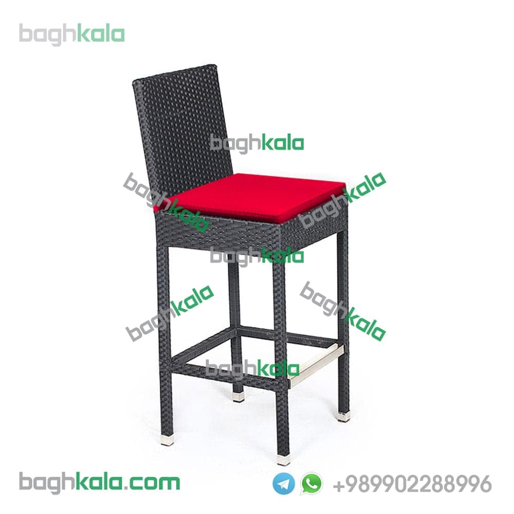 صندلی بار حصیری گل ابری