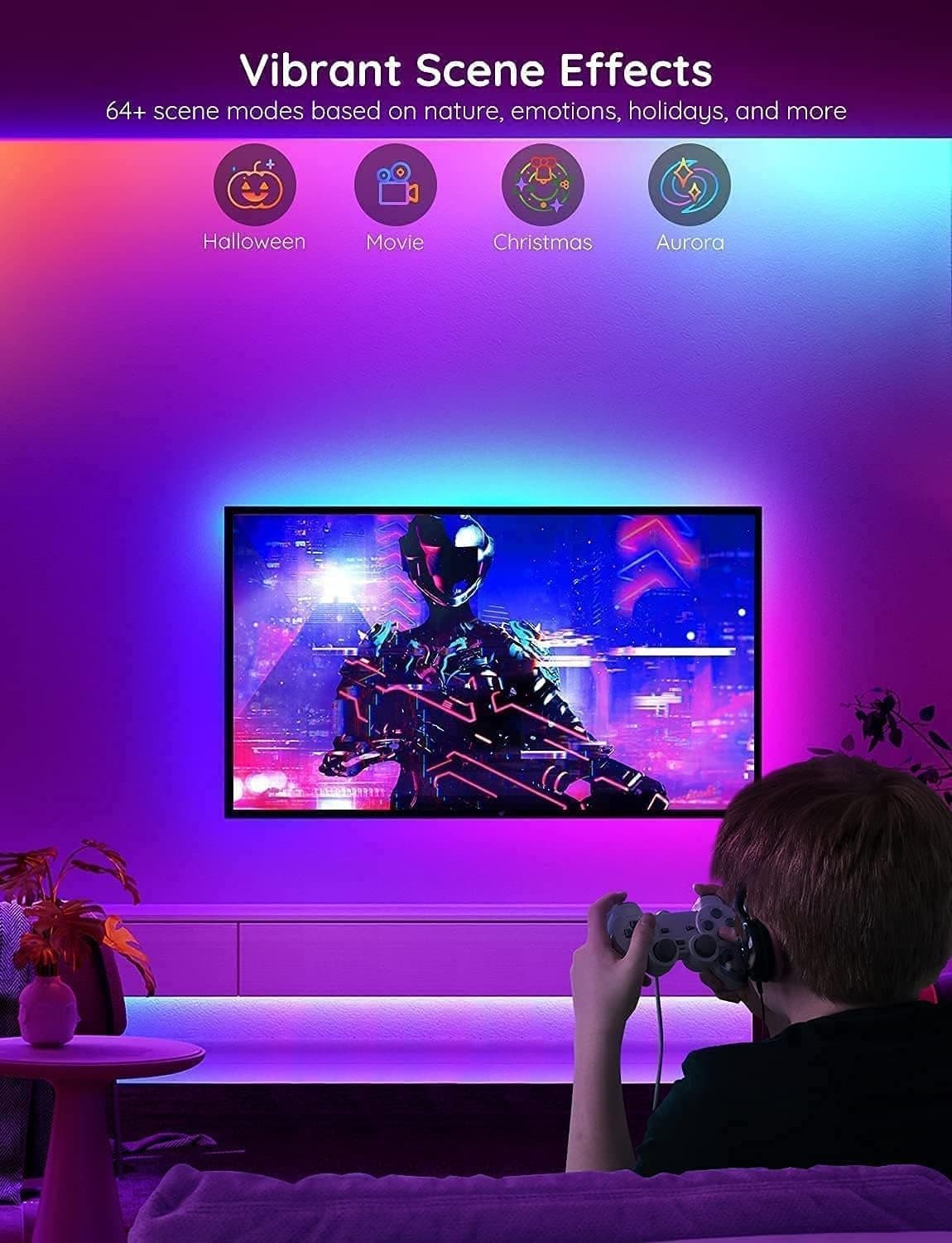 ریسه هوشمند 10 متری گووی Govee RGBIC Basic Wi-Fi + Bluetooth LED H618C — تصویر ۳