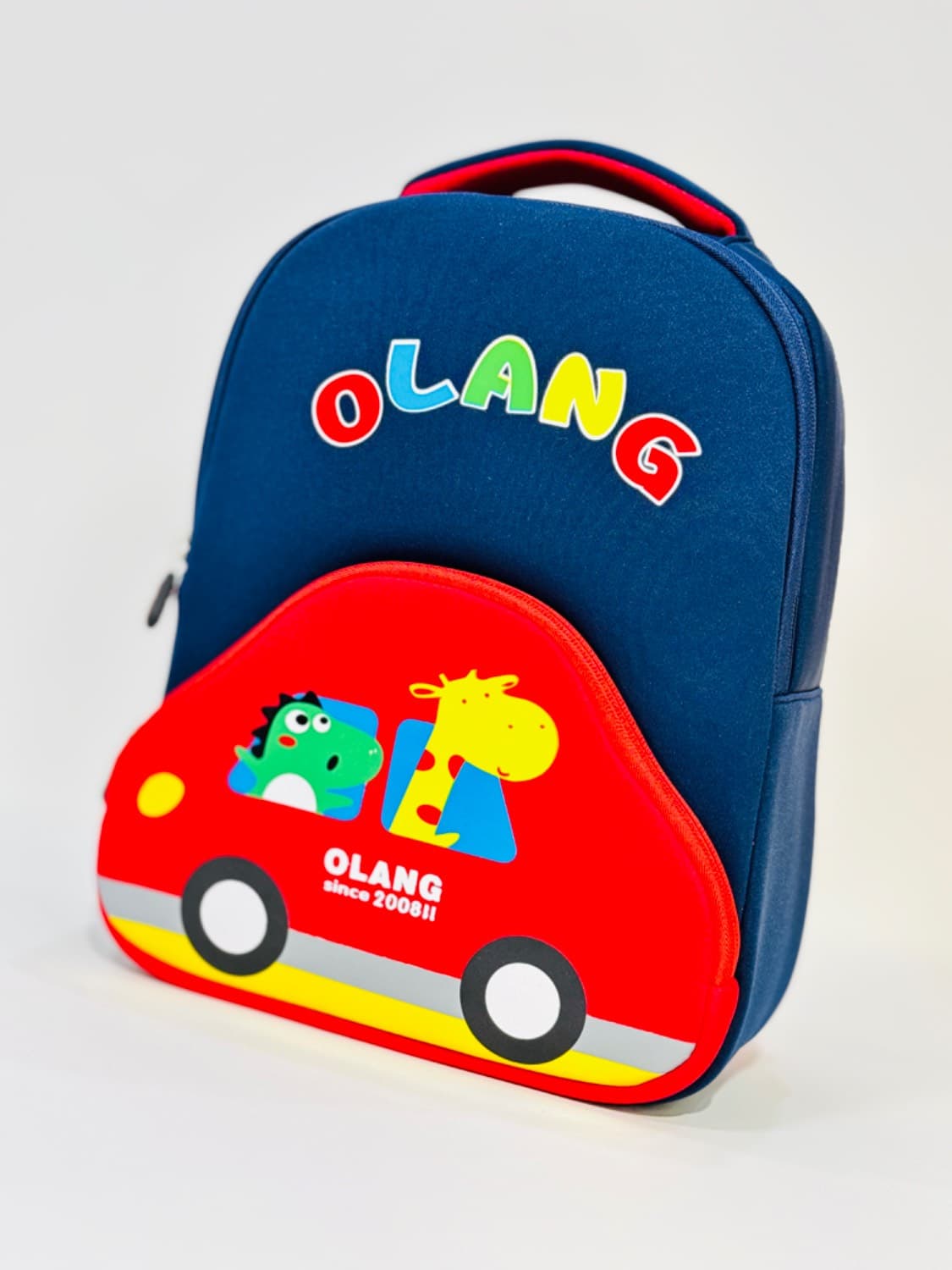 کوله پشتی OLANG طرح زرافه و دایناسور ماشین سوار — تصویر ۵