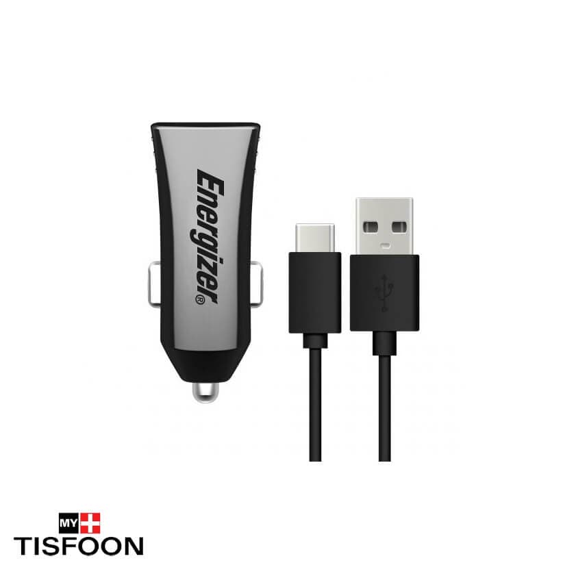 شارژر فندکی انرجایزر مدل QC3 type c black — تصویر ۲