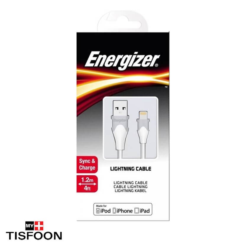 کابل انرجایزر Lightning مدل BICOLOR White — تصویر ۳