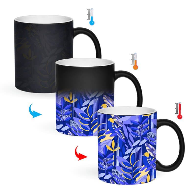ماگ حرارتی طرح گنجشک و برگ کد 1876 — تصویر ۳