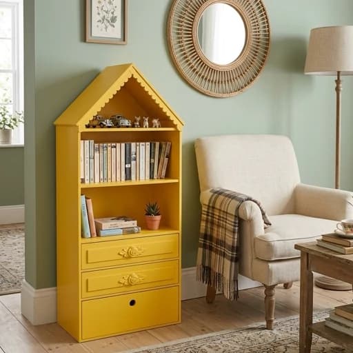 کمد لباس کودک چوبی مدل W263 با کشو ابعاد 40x25x100