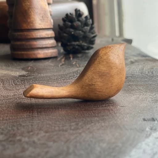 پرنده چوبی دست ساز چوب گردو (پس کرایه)