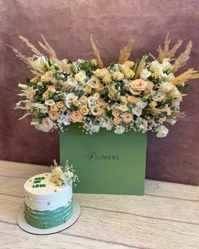 کیک و باکس گل برای کلاس دوم — تصویر ۲