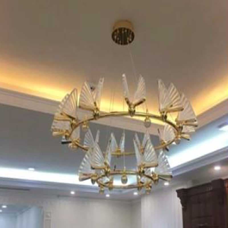 لوستر آویز مدرن مدل Butterfly 2 ring کد L223 — تصویر ۲