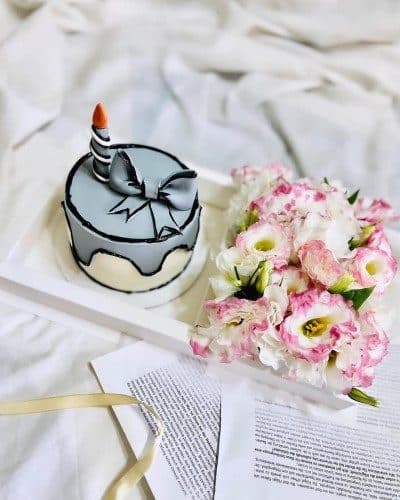 کادو تولد با گل تولد و کیک برای همکار مرد
