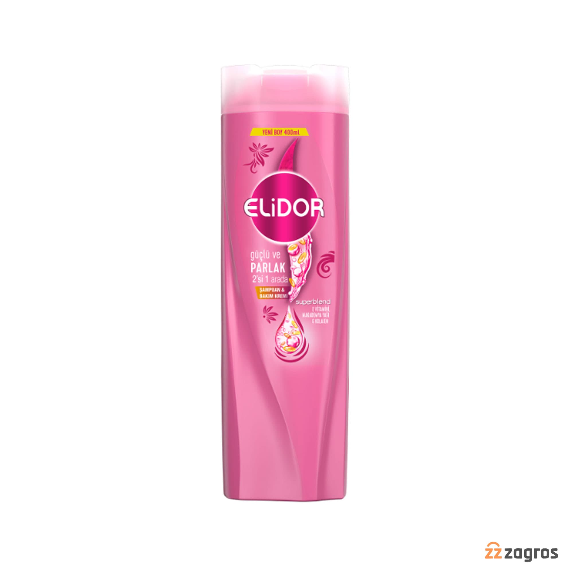 شامپو سر 2 در 1 الیدور حاوی ویتامین E، روغن ماکادمیا و کلاژن 400 میل — تصویر ۶