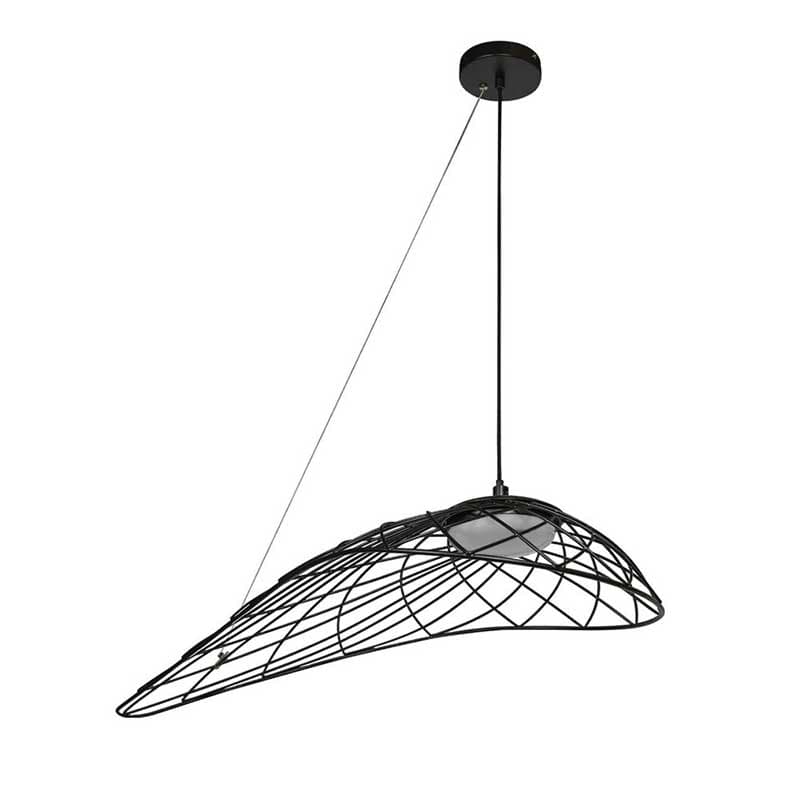 لوستر آویز مدرن مدل Black bent کد L302 — تصویر ۲