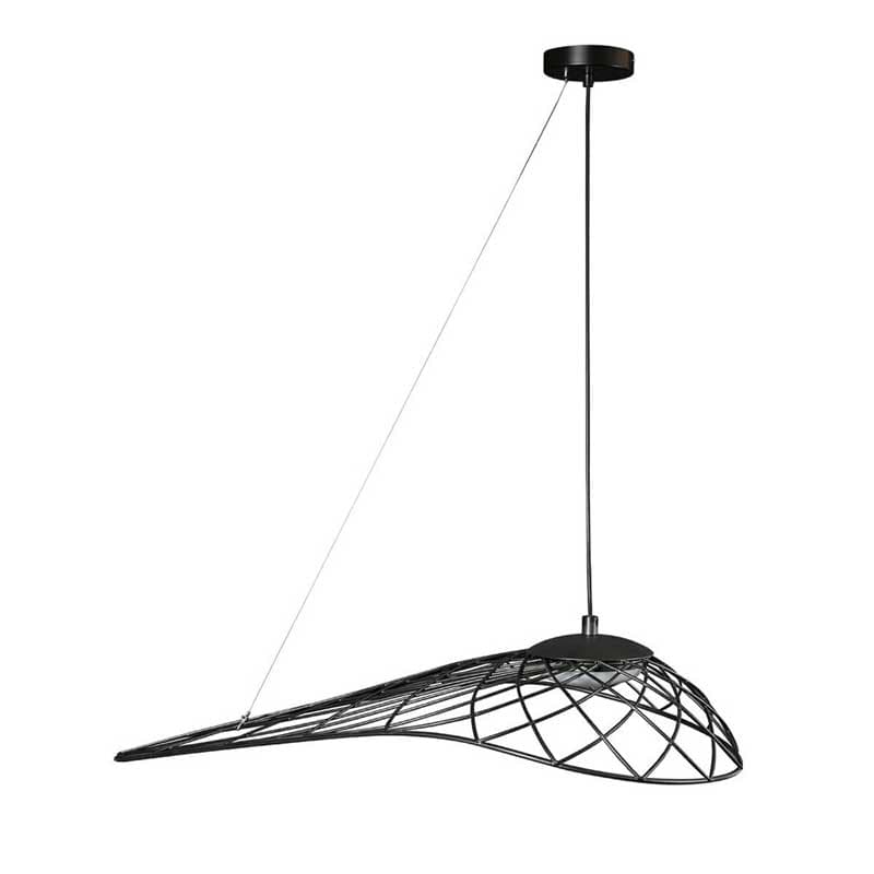لوستر آویز مدرن مدل Black bent کد L302 — تصویر ۳