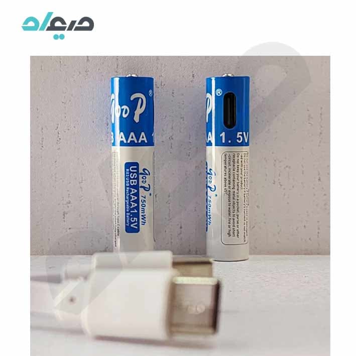 باتری نیمقلمی شارژی تایپسی 750mWh پک 2 تایی — تصویر ۶