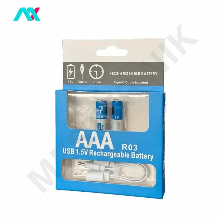 باتری نیم‌قلمی شارژی تایپ‌سی 750mWh پک 2 تایی