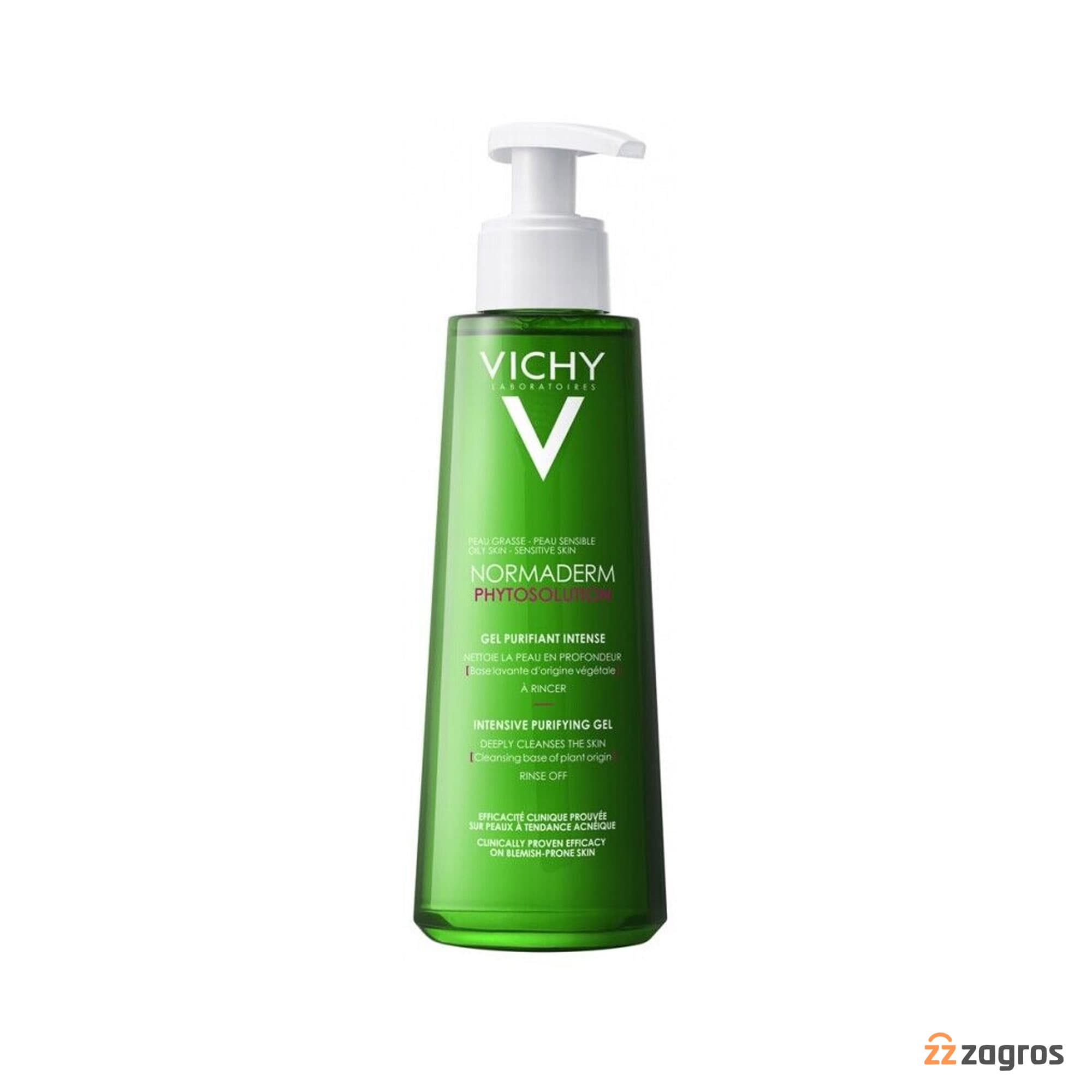 ژل شستشوی صورت تصفیه کننده نورمادرم ویشی مدل Phytosolution مناسب پوست چرب و حساس 400 میل — تصویر ۲