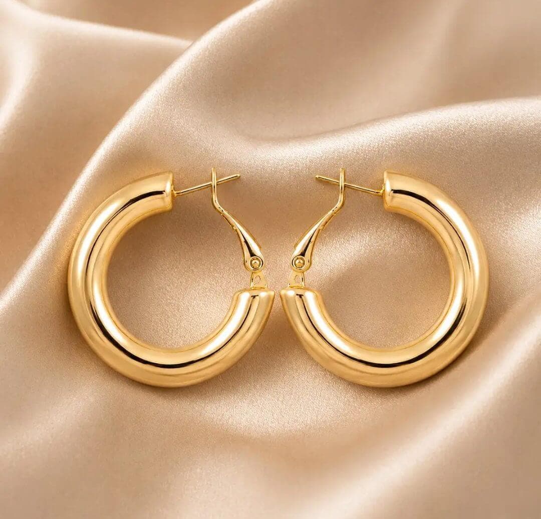 گوشواره حلقه ای طلایی زنانه