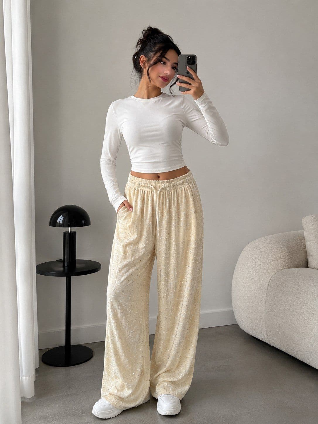 شلوار مخمل بگ دخترانه و زنانه کد 9449